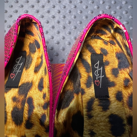 Iron Fist Digiskull Pink Sequined Ballet Flats with Orange Skulls Size 9 - Picture 3 of 6